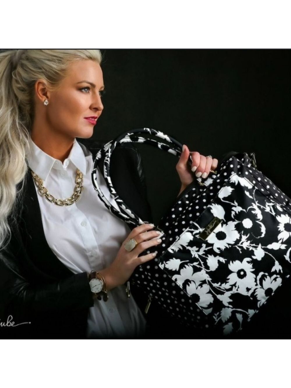 Jujube Be Classy Floral Polka Dot Diaper Bag